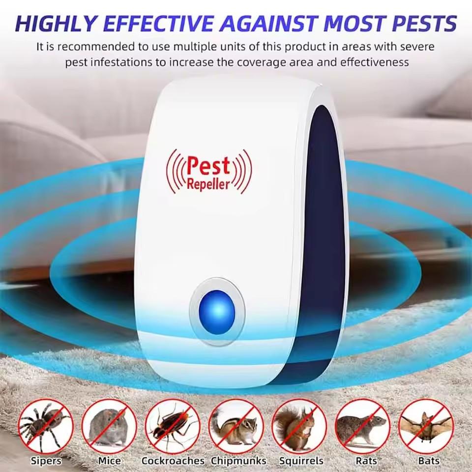 Safe Ultrasonic Pest Repeller Electronic Mouse Cockroach Mosquito Insect Repellent Effective Pest Control Exterminator Essential
