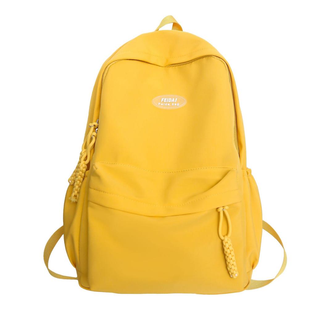 School Bag Junior High School Female High School Student Backpack Travel Solid Color Large Capacity Backpack