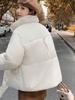 2024 New Casual Stand Collar Winter Women's Puffer Jacket Clothes Cropped Parkas Coat Down Cotton Padded Outwear