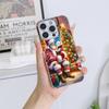 Ae118 Merry Christmas Santa Art Electroplated Glass Phone Cases for Samsung S25 Ultra iPhone 16 Pro Xiaomi Redmi OPPO Lens Full Protection Back Cover