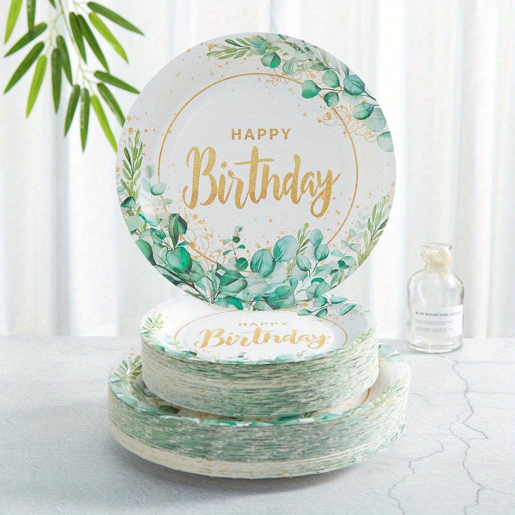 Бумажные тарелки с цветочным и клубничным узором, товары для вечеринок, одноразовые тарелки на 24 гостя, для украшения вечеринки, дня рождения, для подарков