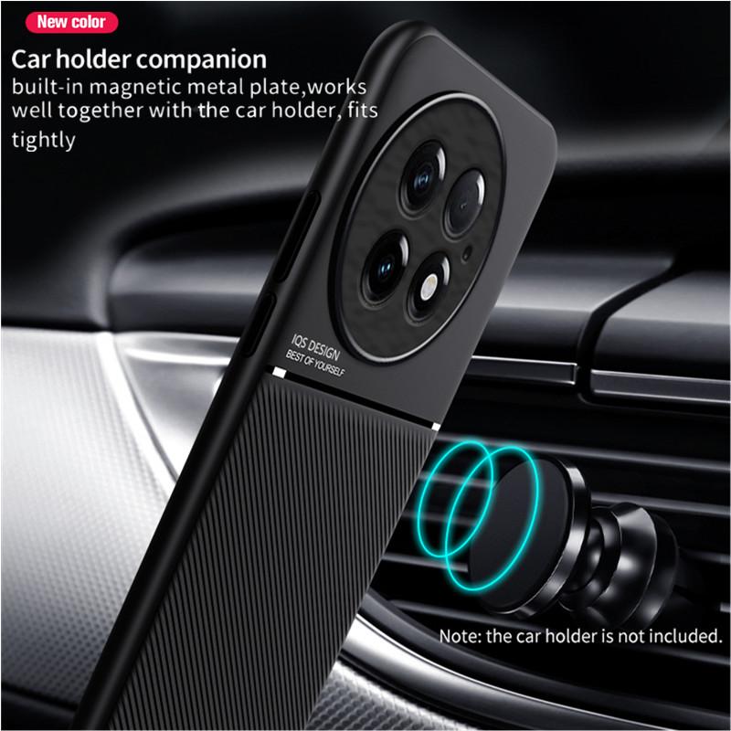 Rugged Non-Slip Case For OnePlus 13 One Plus 13R Cover Car Built-in Magnetic Suction Holder Coque Fundas Shell Capa