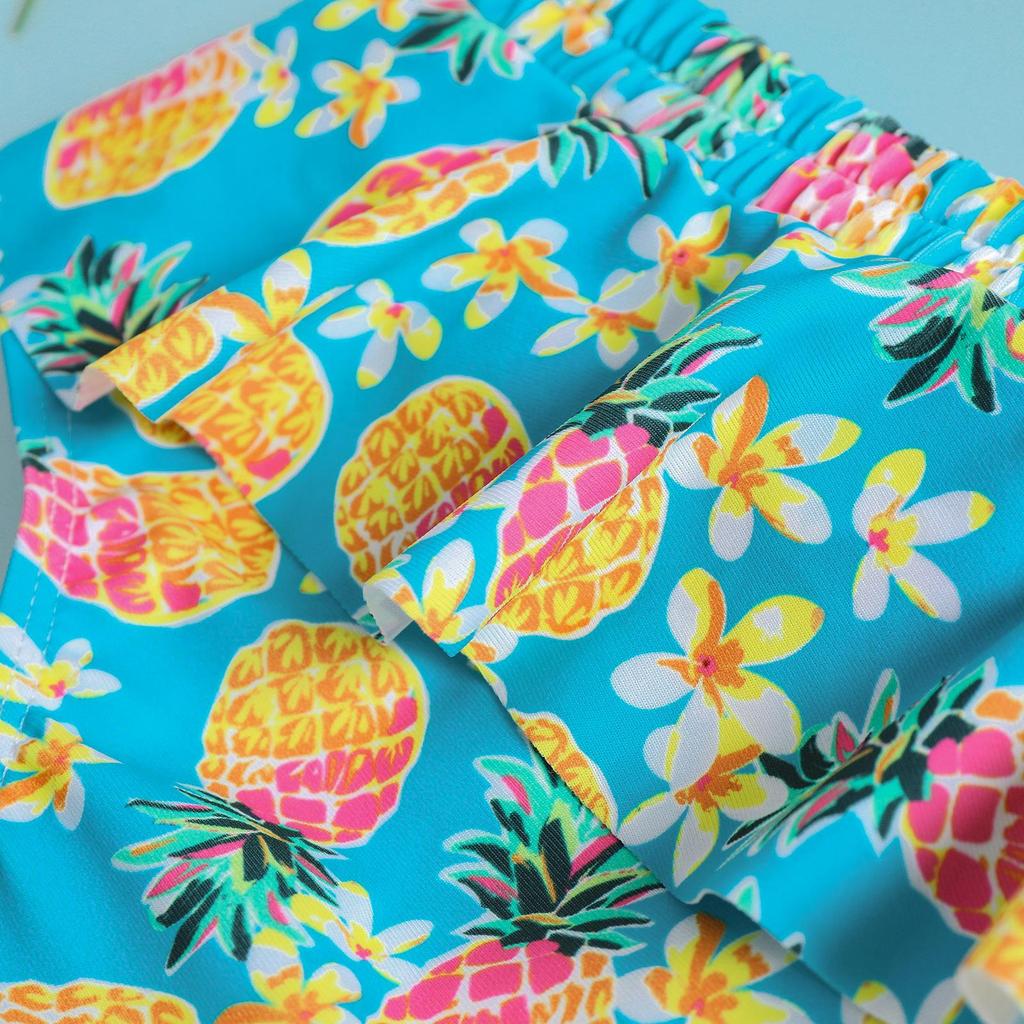 Детский раздельный купальник с принтом ананасов