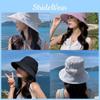 Butterfly Solid Color Tie Beach Cap Wide Brim Outdoor Breathable Activities