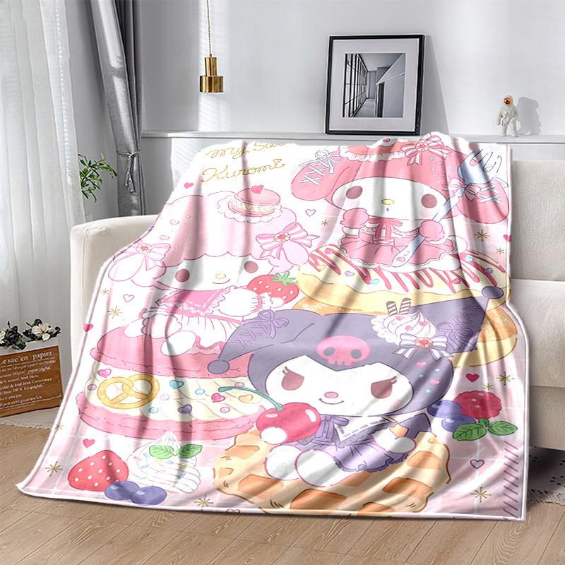 1pc My Sweet Kuromi Blanket, Soft and Cozy Home Decor Gift for Family and Friend| Seasonal Universal Throw Blanket| Perfect for Couch, Bed, or Car Sea