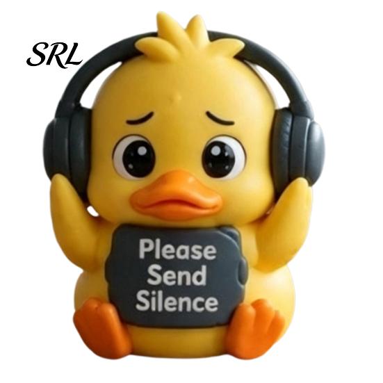 Yellow Duck Statue for Desk Emotional Support Figurine, Resin Ornament, Cute Animal Table Decor Home Office Ornament