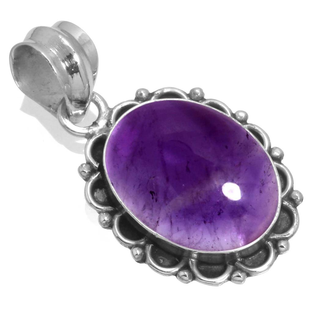 925 Sterling Silver Pendant Women Gemstone Handmade Jewelry Thanksgiving Gift Amber Amethyst Black Onyx Carnelian Garnet Quartz Green Onyx Gold Stone