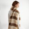New Mohair Scarf Winter Women's High-end Color Matching Striped Couple Warm Thickened Scarf Shawl