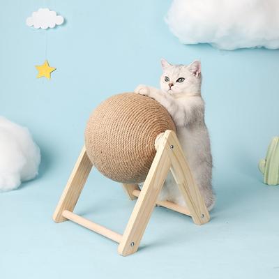 Игрушка-шар для царапания для кошек, котенка, сизалевый канат, доска-шар для стачивания когтей, игрушка-скретчер для кошек, износостойкие принадлежности для мебели для домашних животных