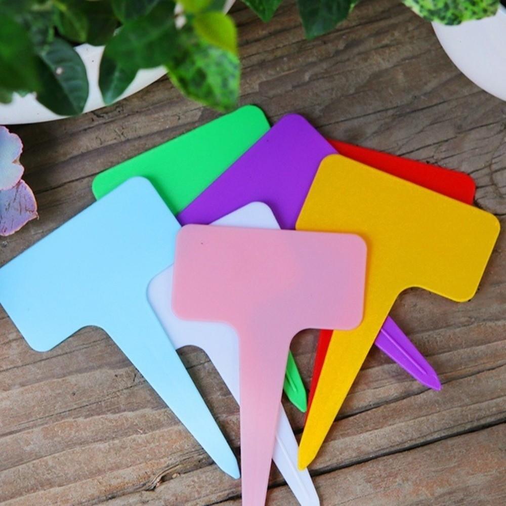 100PCS Thickened Stake Tags Waterproof T-type Tags Garden Tools Markers Label Garden