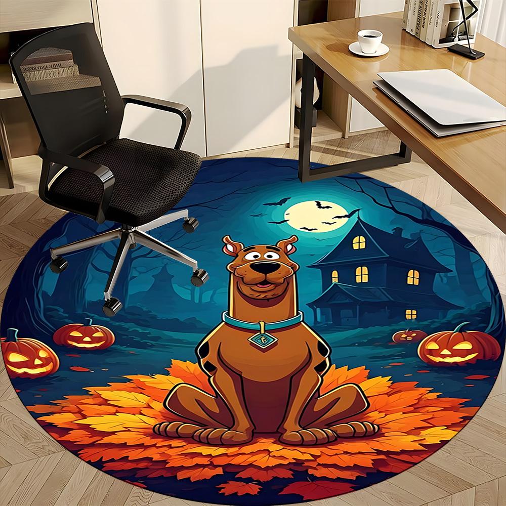 1 шт. Ковер-сиденье Scooby-Doo для офиса, нескользящий, мягкий и удобный, ковер для офиса, игр, легкий круглый напольный коврик
