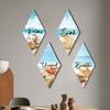 4Pcs Beach Wall Art Decor Decorations Wood Mediterranean Hanging Signs Ornaments for Hotel