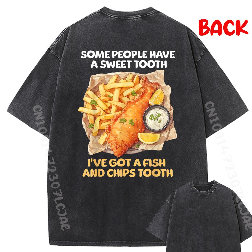 Fish And Chips Outfit Idea Novelty British Foods Sports T Shirt Men Breathable Funny Gifts Lovers Day