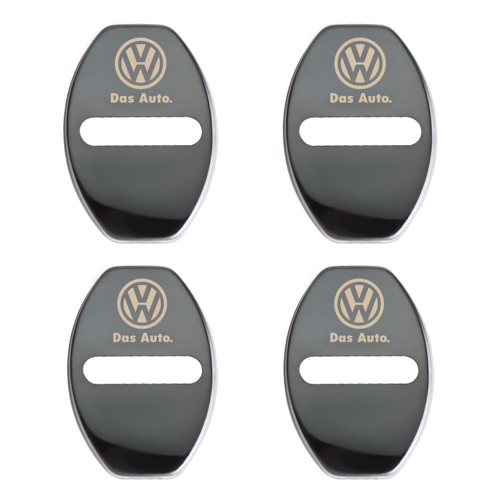 4pcs Car Door Lock Cover Badge Car Sticker for Volkswagen Golf 7 5 CC Passat GTD B6 Mk4 VW Tiguan Mk7 Scirocco Auto Accessories