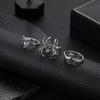 Elf Ring, Fashionable Personality Spider Peacock Animal Ring Combination 3-Piece Set For Women
