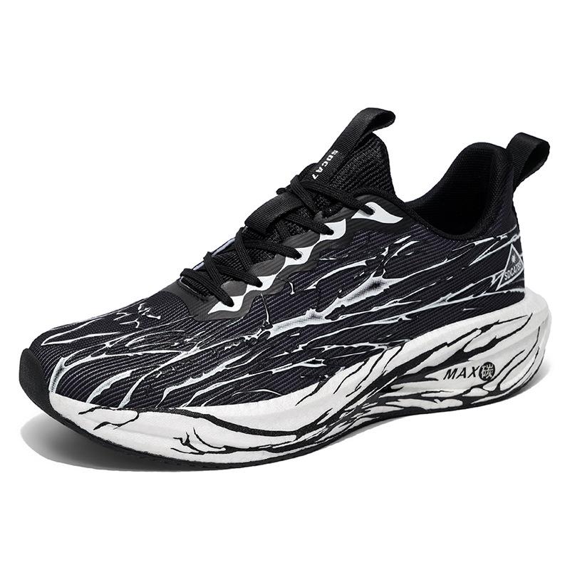 Новая модная уличная дышащая удобная обувь для бега, карбоновая пластина, высокая эластичность, амортизация, студенческая тренировочная спортивная обувь