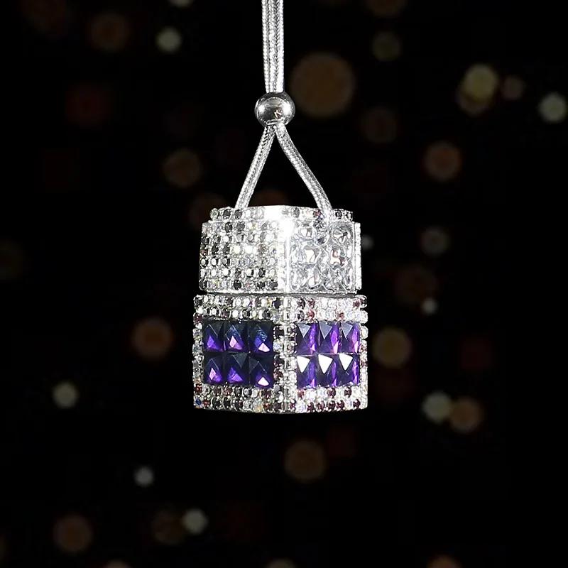 1PCS Car Hanging Perfume Pendant Car Air Freshener Empty Bottle for Essential Oils Diffuser Car-styling for Woman (No Perfume)