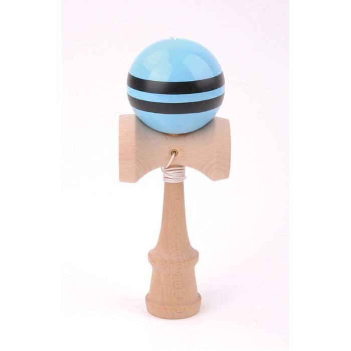 Ganzoo Kendama en bois de hêtre véritable, modèle Basic original japonais, bois naturel clean, jeu d'adresse avec boule percée, ficelle nylon résistante, 3 coupelles, hauteur 16 cm Ganzoo Kendama en bois de hêtre véritable, modèle Basic original japonais, bois naturel clean, jeu d'adresse avec boule percée, ficelle nylon résistante, 3 coupelles, hauteur 16 cm