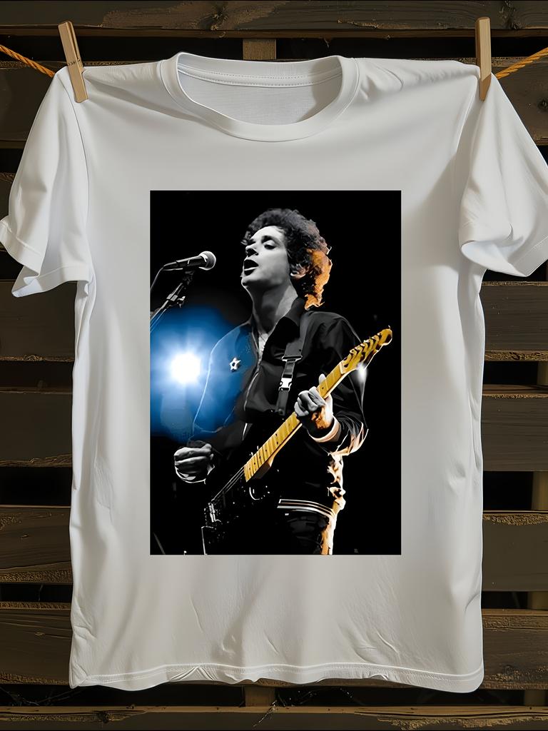 Plus Size Gustavo Cerati Music Graphic T-Shirt Mens Tshirt Womens Tshirts with Letters Print Short Sleeves T-Shirt Casual Street Tee Shirt Top
