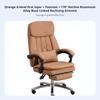 Reclining Desk Chair with Footrest Highspine Support Office Furniture Ergonomic Design Easy to Clean for Remote Workers, resting