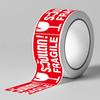 250PCS/Roll Warning Sign 25*45mm  Adhesive Round Label Sticker for Fragile Products Box Packaging Decoration