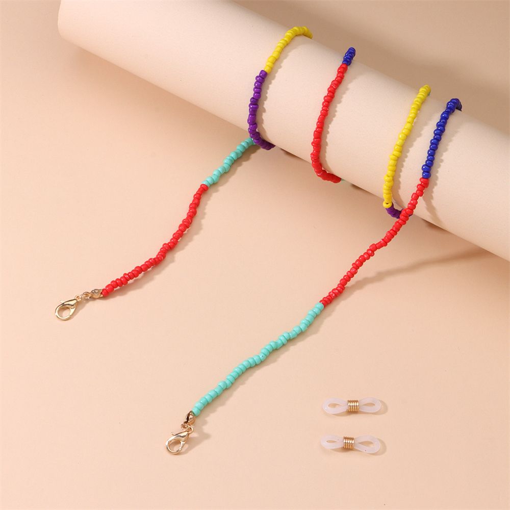 Beads Neck Lanyard for Women Glasses Chains Glasses Holder Strap Mask Chains Beaded Mask Lanyard