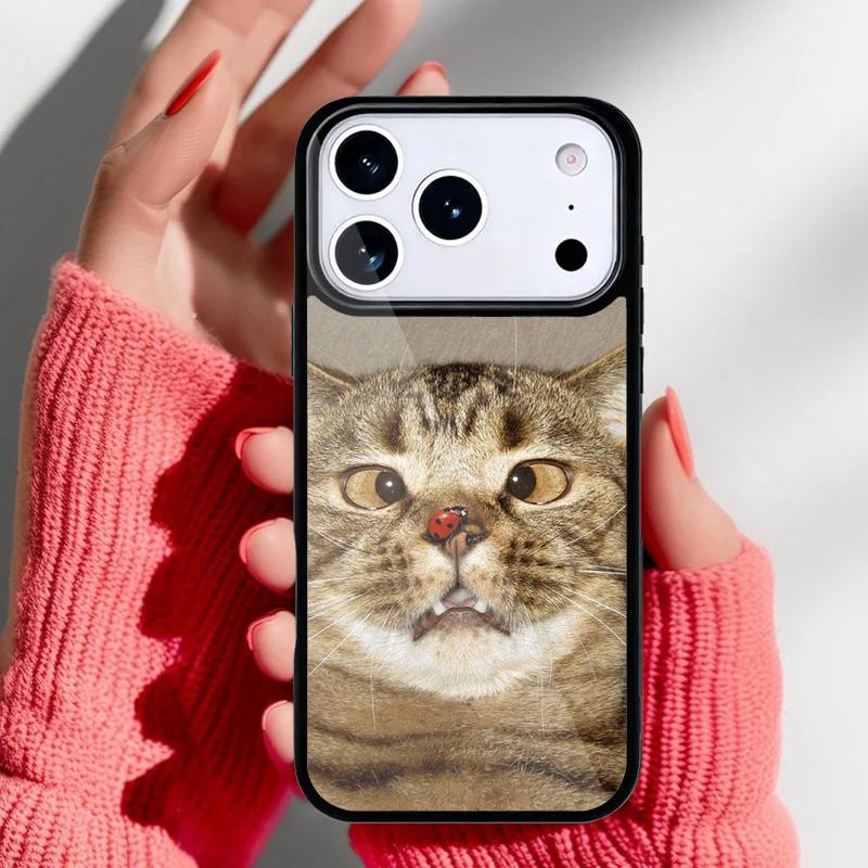 Милый чехол для телефона с котиком для iPhone 17 16 15 14 13 Pro Max Задняя крышка для 12 11 Pro Coque