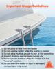 VEVOR Boat Ladder, 4 Steps, Stainless Steel Telescoping Folding Swim Deck Ladder for Rear Entry Inboard