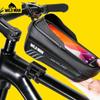WILD MAN New Bike Bag 2L Frame Front Tube Cycling Bag Bicycle Waterproof Phone Case Holder 7 Inches Touch Screen Bag