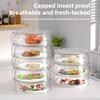 Insulated Food Cover Stackable Food Safety Shield Multi-layer Anti-fly Dust-proof Food