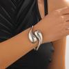 Fashion INS Metal Texture Water Drop Hug Bracelet for Women Exaggerated Design Spring Open Bracelet