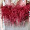 5 Layers Ostrich Top Encryption Thickened Feather Fleece Strip Catwalk Show Costume Decorative Ostrich Feather Strip