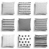 Black and White Simple Home Decoration Pillowcase Modern Nordic Bedroom Room Living Room Sofa Cushion Cover 45x45cm