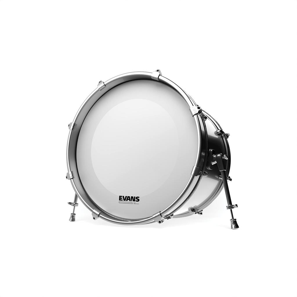 EVANS 20" EQ3 Resonant Coated White Bass Drum Head (No Soundhole) (6.5mil + 10mil Ring) BD20RGCW-NP