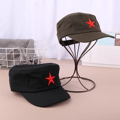 Однотонная мужская женская армейская кепка кадетская военная патрульная шляпа для гольфа с красной звездой и пентаграммой повседневная шляпа