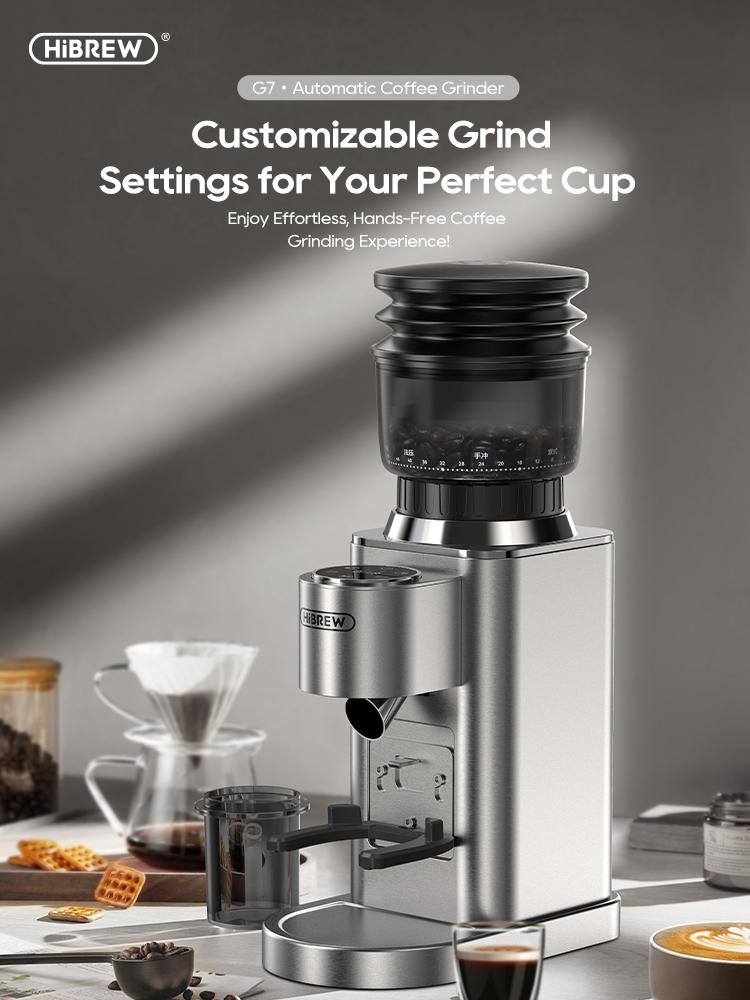 HiBREW G7 Conical Burr Coffee Grinder Electric Espresso Bean Mill