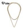 Elegant Double Layer Stainless Steel Christmas Necklace for Women