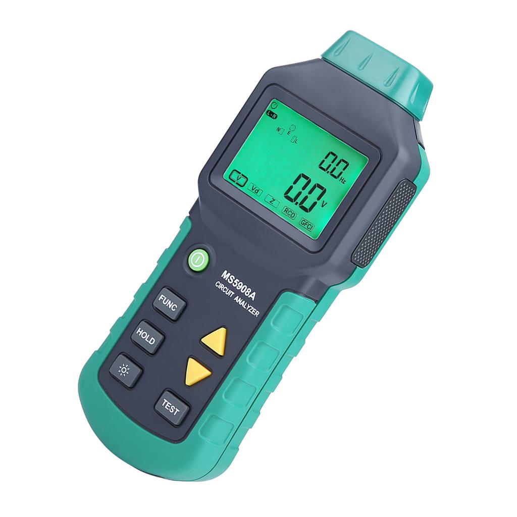 MASTECH MS5908A ЖК-анализатор цепей с тестером напряжения GFCI RCD AC100