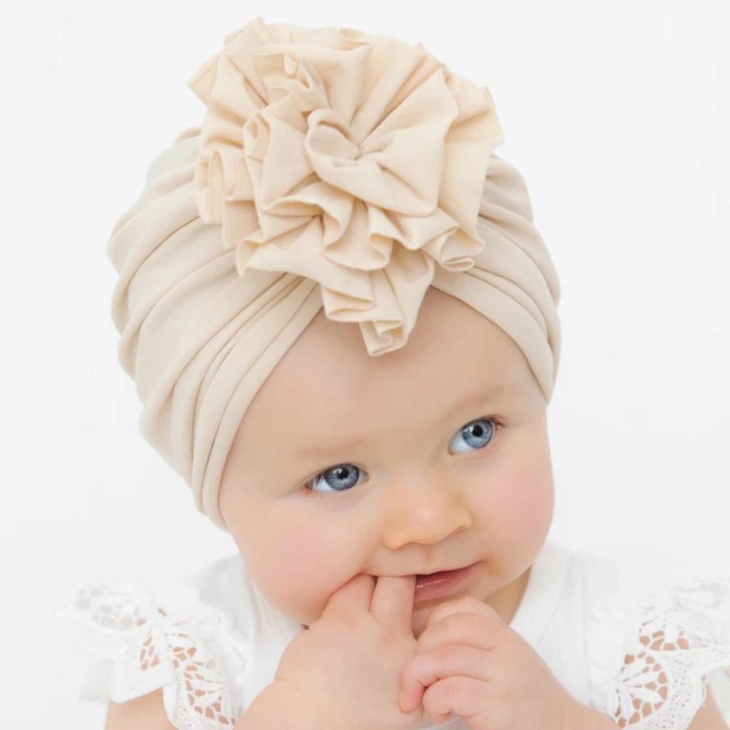 Fashion Baby Muslim Turban Hat Elastic Headband Cute Knot Bonnet Hijab Cap
