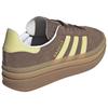 Adidas Gazelle Bold Earth Strata Powder Yellow женские кроссовки коричневые облачно-белые JI2697
