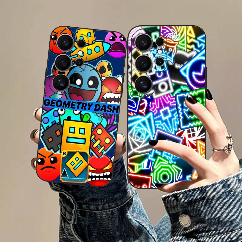 Чехол для телефона Game Geometry Dash Для Samsung S 24 Fe 25 Ultra Plus 20 Lite 21 30 22 23 24 22 Ultra 5G Fundas