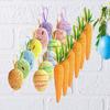 Foam Eggs and Carrots Easter Ornaments Reusable Home Decor Tree Hanging Decorations for Bedroom
