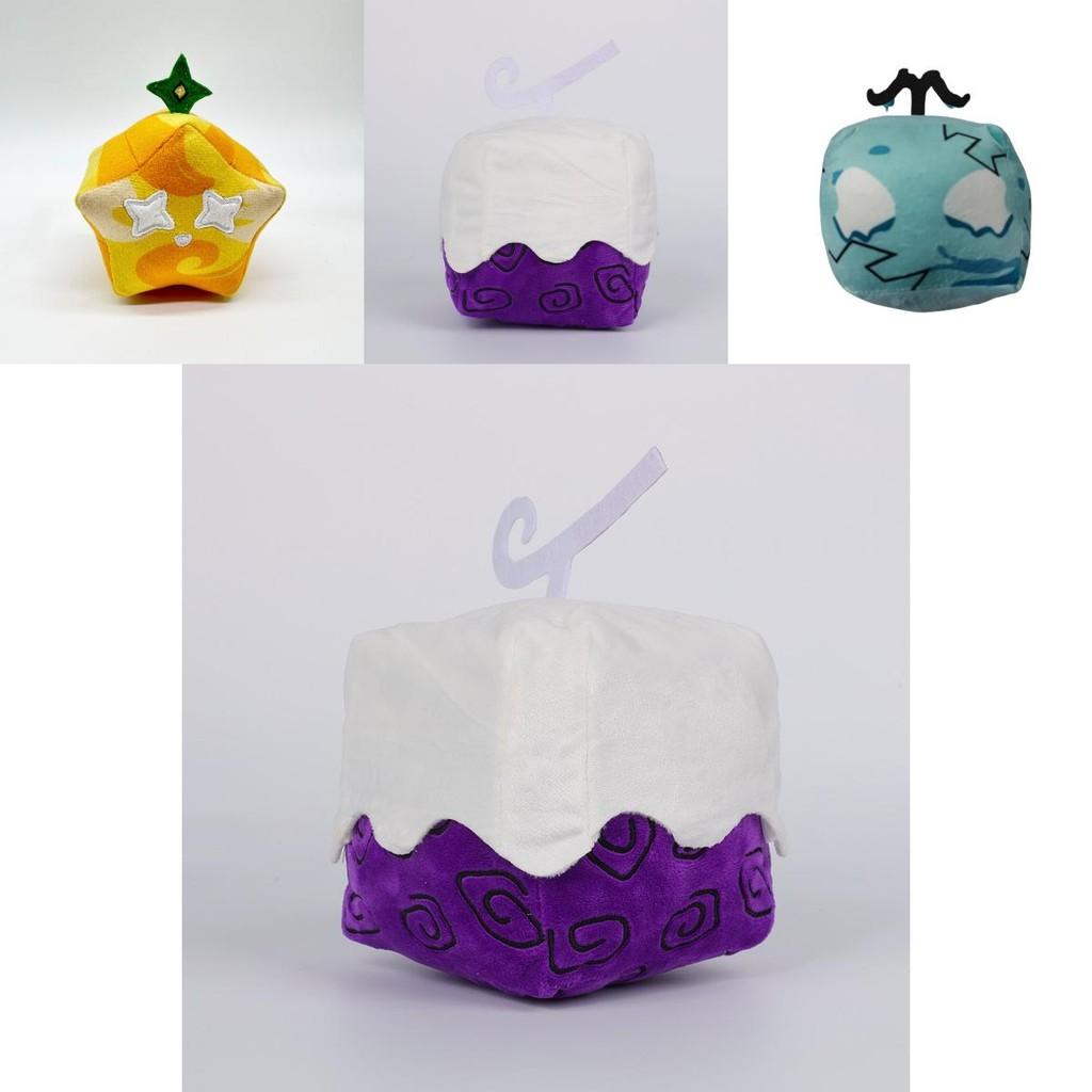 Cute Blox Fruit Plush Short Fur Blue Color Perfect For Cartoon Lovers