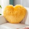Throw Pillow Fuzzy Long Faux Fur Love Heart Shape Fluffy Sofa Bedroom Decoration Lumbar Back Cushion Home Supplies