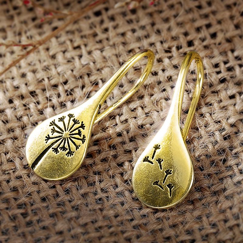 Серьги Cao Shi Retro Dandelion - Простые, Модные, Личностный стиль для женщин