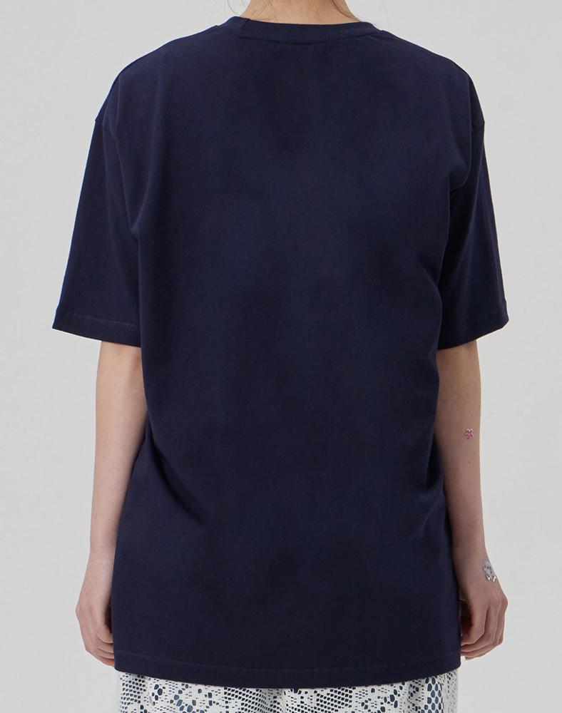 MAKEITTO [Seoul] Crew Neck Tee_Navy