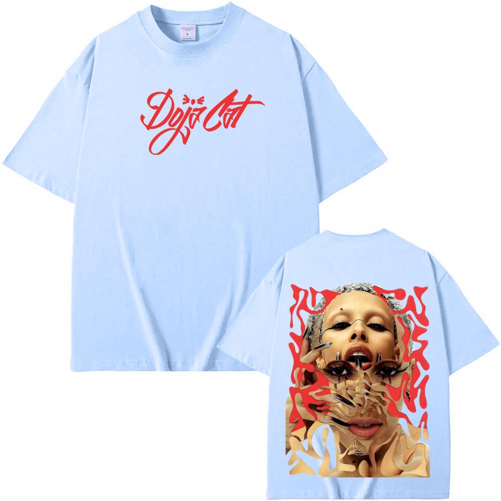 Doja Cat NEW TOPS Ariana Grande Music Sexy' Poster T-Shirt Hip Hop 100%Cotton Sleeve Oversized Classic Aesthetic Soft Tshirts