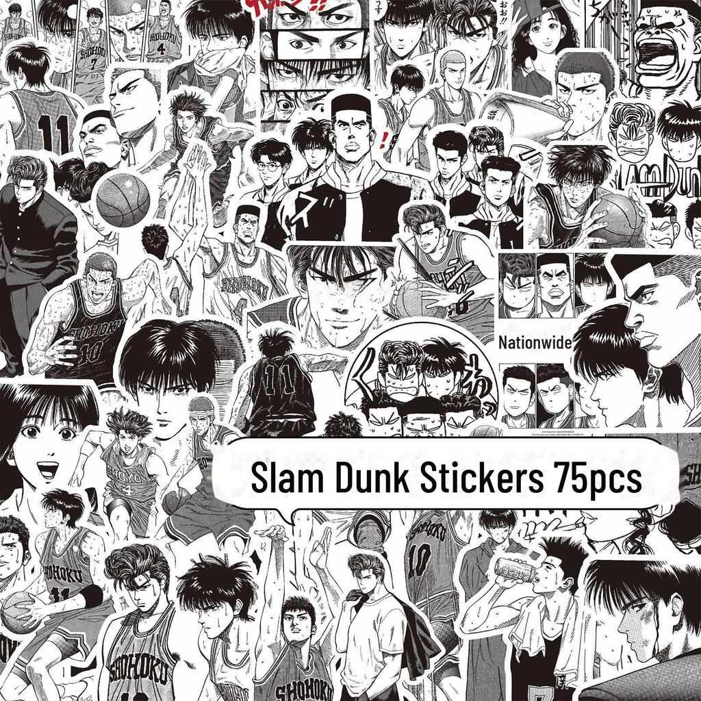 1000 черно-белых аниме-наклеек: Demon Slayer, One Piece и многое другое для украшения блокнота