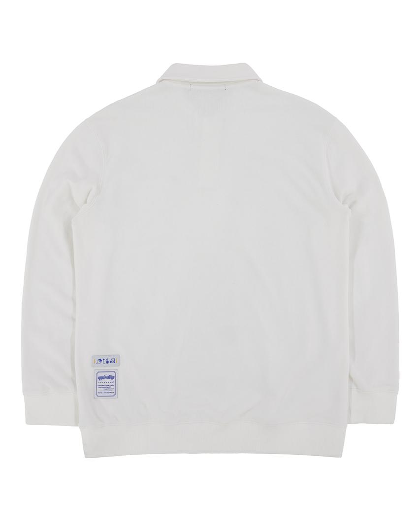 UPPERSTROP [Up3003] Upst Golf Basic Collared Sweatshirt Ivory