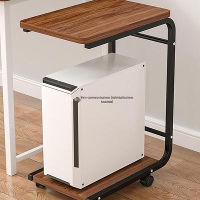 Передвижная настольная подставка для компьютера с местом для хранения и полкой для принтера